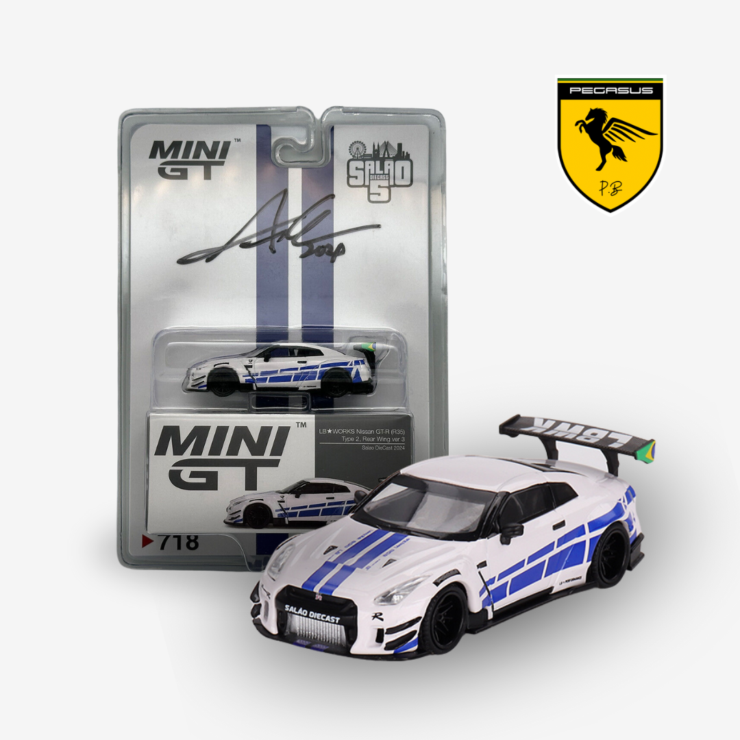 Miniatura Nissan GT-R (R35) LB★WORKS Edição Limitada 1/64 - PegasusMiniaturas®
